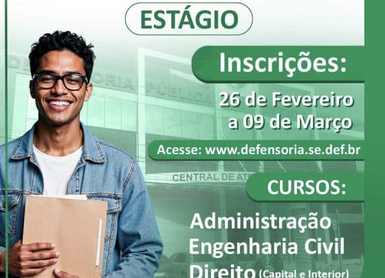 Defensoria Pública abre vagas para estágio em Direito, Administração e Engenharia Civil