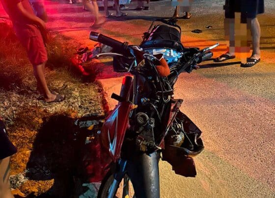 Colisão entre ciclomotor e carro deixa duas pessoas feridas na SE-270, em Salgado