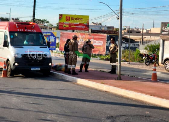 Colisão entre motos deixa dois feridos na SE-270, nas proximidades do Fórum de Lagarto