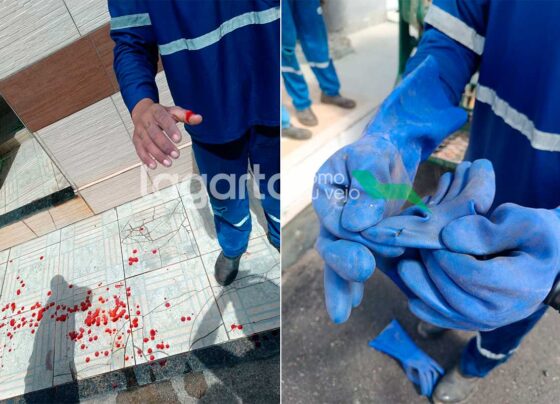 Gari fica ferido durante coleta de lixo no bairro Loiola, em Lagarto