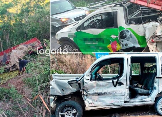 Operador de ‘pare e siga’ morreu em acidente envolvendo caminhão e dois carros na SE-170 em Lagarto