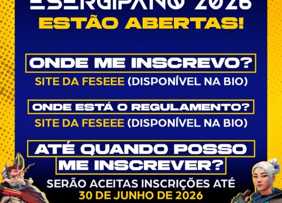 ESergipano 2026 abre inscrições com premiação superior a R$ 40 mil em 14 modalidades de eSports