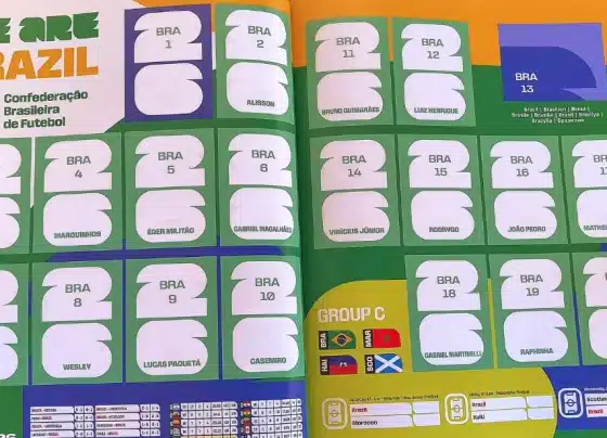 Lançado na Espanha, álbum da Copa não tem Neymar na Seleção Brasileira