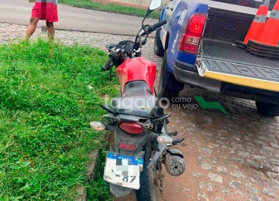 Motociclista perde controle e atinge moto parada na SE-361, em Simão Dias