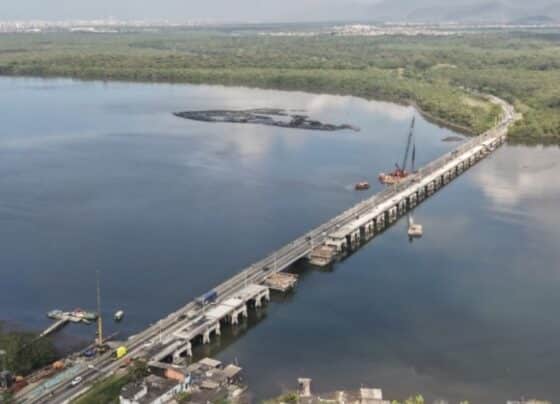 Obras na ponte A Tribuna, em Santos, avançam com foco em modernização e mobilidade
