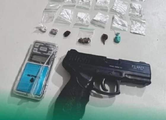 PM apreende simulacro de arma de fogo, drogas e prende homem em cumprimento de mandado de prisão em Nossa Senhora do Socorro – P.M.S.E.