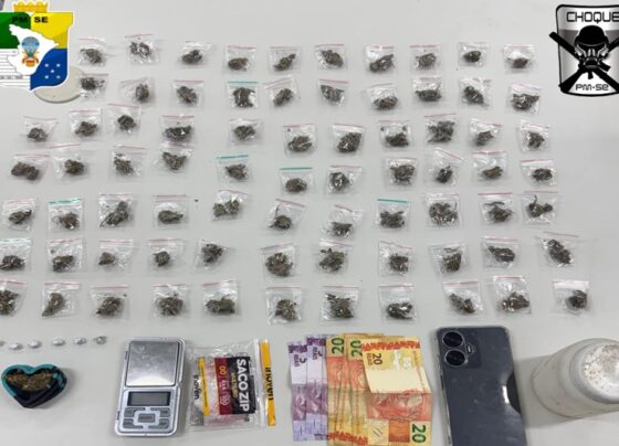 PM prende suspeito de tráfico de drogas na Zona Norte de Aracaju – P.M.S.E.