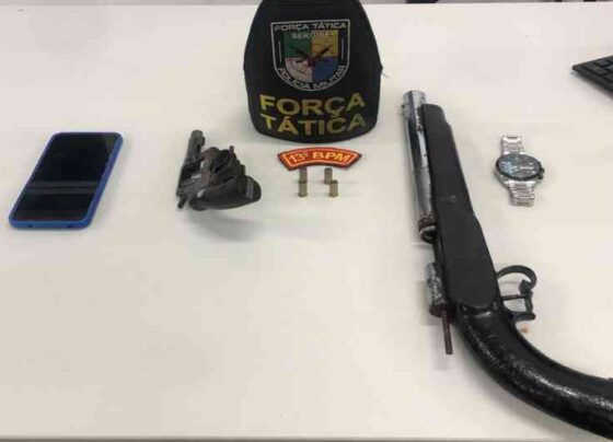 PMSE apreende arma de fogo e veículo adulterado na Zona Sul de Aracaju – P.M.S.E.