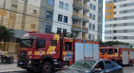Corpo de Bombeiros controla princípio de incêndio em apartamento no bairro Suíssa