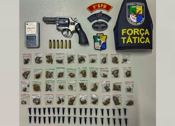 Polícia Militar apreende drogas e arma de fogo em Japaratuba – P.M.S.E.