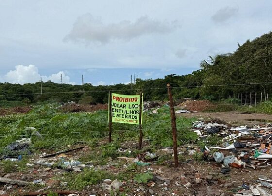 Proprietária de terreno é identificada após flagrante de descarte irregular de entulho em São Cristóvão
