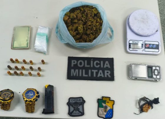 Polícia Militar apreende drogas e munições em Nossa Senhora do Socorro