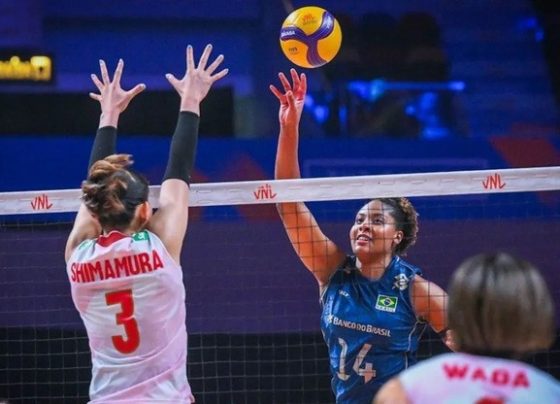Brasil vence o Japão de virada e se classifica para semi da VNL Feminina