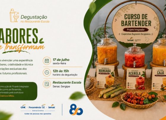 Futuros bartenders do Senac Sergipe apresentam releituras regionais de caipirinhas