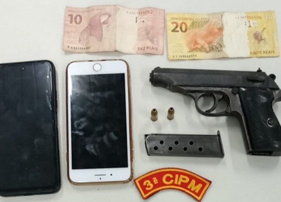 Polícia Militar apreende arma de fogo após acompanhamento a motociclista em Maruim