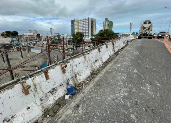 Recuperação estrutural de viaduto ultrapassa 50%