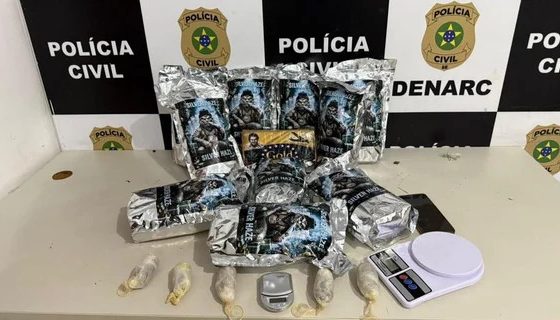 Motoboy é preso em flagrante com cerca de seis quilos de flor de maconha em Nossa Senhora do Socorro