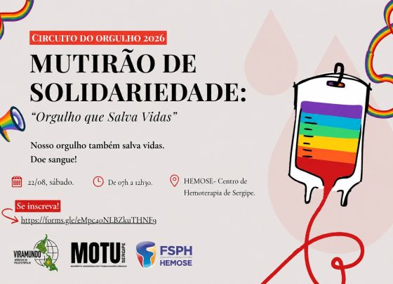 Motu e Viramundo mobilizam população para doação de sangue em Aracaju