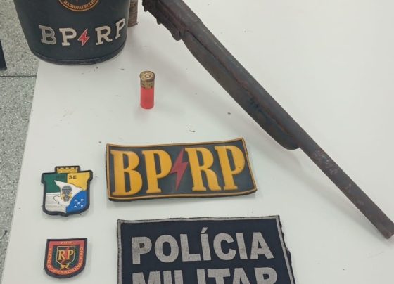 PM apreende espingarda calibre .12 durante patrulhamento em Nossa Senhora do Socorro