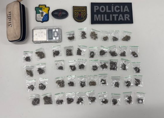 Polícia Militar prende homem por tráfico de drogas no Bairro Santa Maria