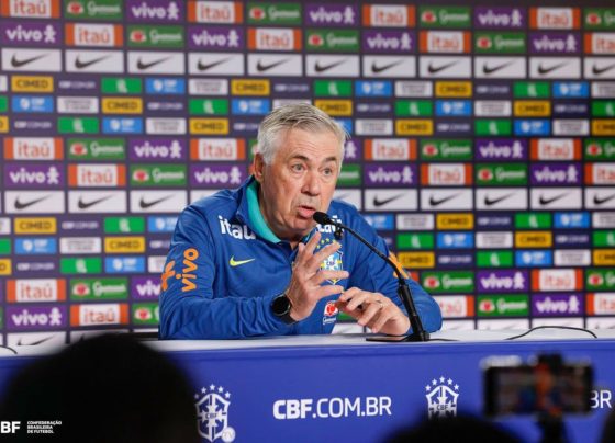Ancelotti convocará Seleção Brasileira na próxima quarta-feira (9) para amistosos contra Austrália e Índia