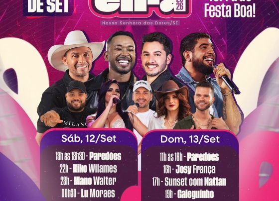 MANO WALTER, NATTAN, TOQUE DEZ E JONAS ESTICADO SÃO OS DESTAQUES NA FESTA DA PADROEIRA EM DORES