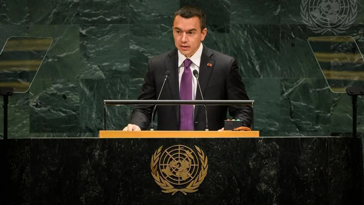 Na ONU, presidente do Equador pede cooperação internacional para combate ao crime organizado