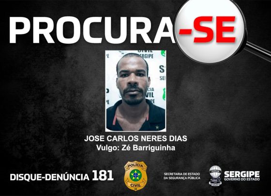 Polícia Civil divulga imagem de suspeito de feminicídio em Estância