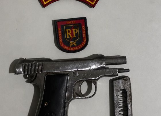 Polícia Militar apreende arma de fogo durante ocorrência em Itabaianinha