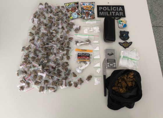 Polícia Militar apreende drogas e materiais ligados ao tráfico na Zona Norte de Aracaju
