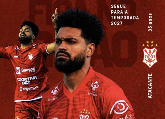 Sergipe confirma retorno do atacante Thiago Santos para a temporada 2027