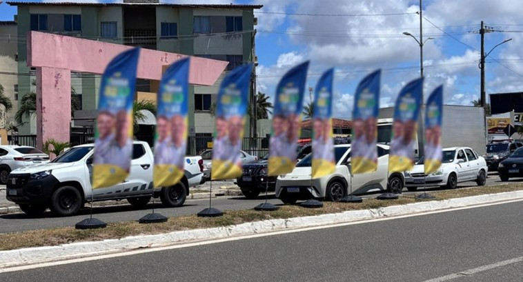 Tribunal Regional Eleitoral de Sergipe apreende 174 wind banners durante fiscalização da propaganda eleitoral