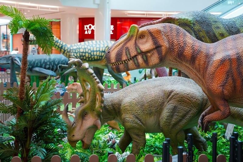 ‘Mundo dos Dinossauros’: exposição em shopping de Aracaju reúne mais de 20 réplicas de espécies pré-históricas