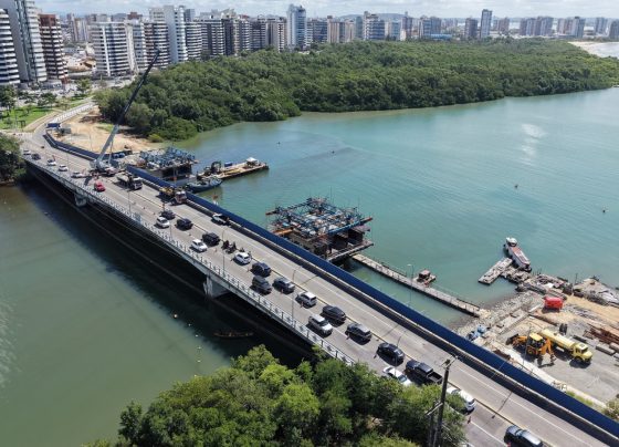 AVANÇO DA OBRA DA PONTE GODOFREDO DINIZ PROVOCA ALTERAÇÃO NO TRÂNSITO NESTE DOMINGO, EM ARACAJU