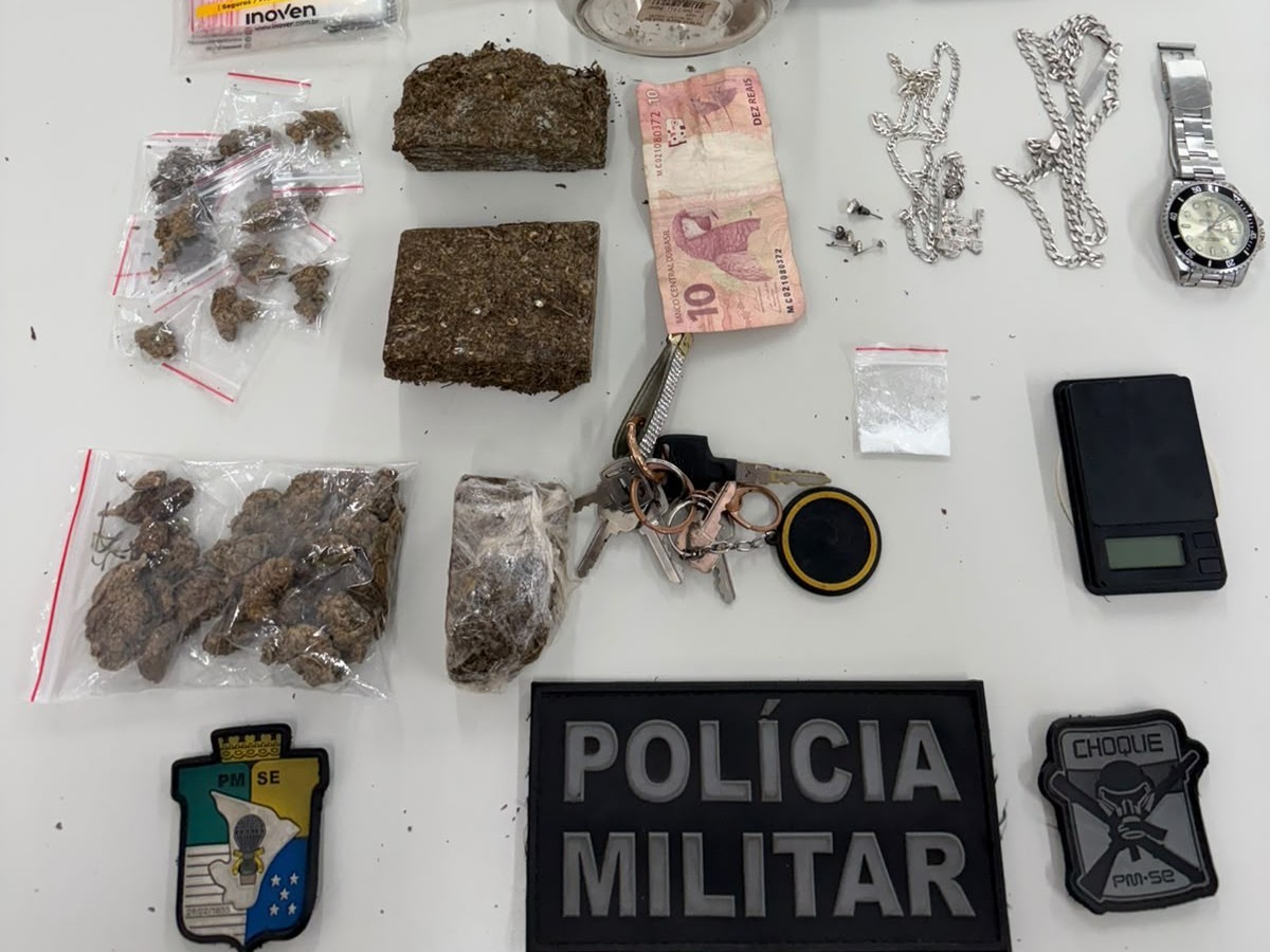PM prende três homens por suspeita de tráfico de drogas na Zona Norte de Aracaju