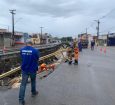 Trecho da Avenida Gentil Tavares cede após fortes chuvas em